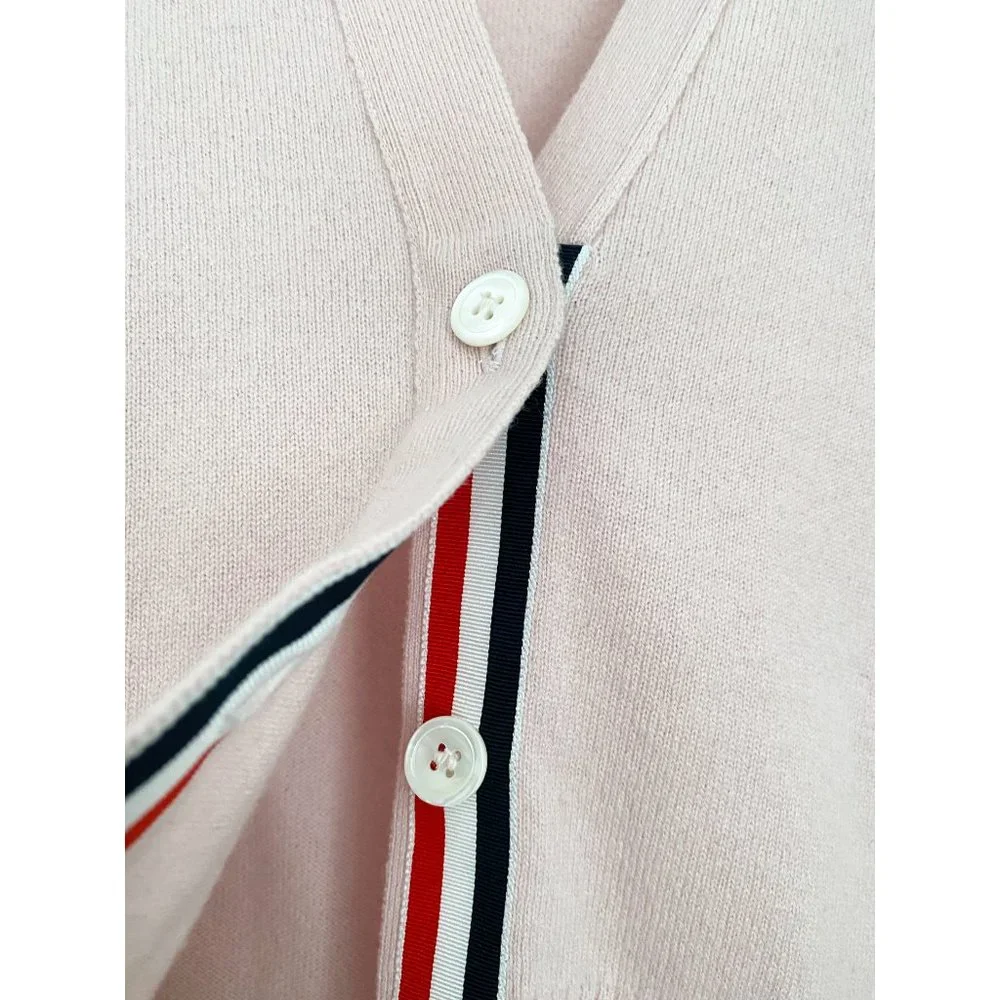 Thom Browne Pink Cashmere Cardigan, size 42 (fits like a fitted size Small). - Picture 9 of 15